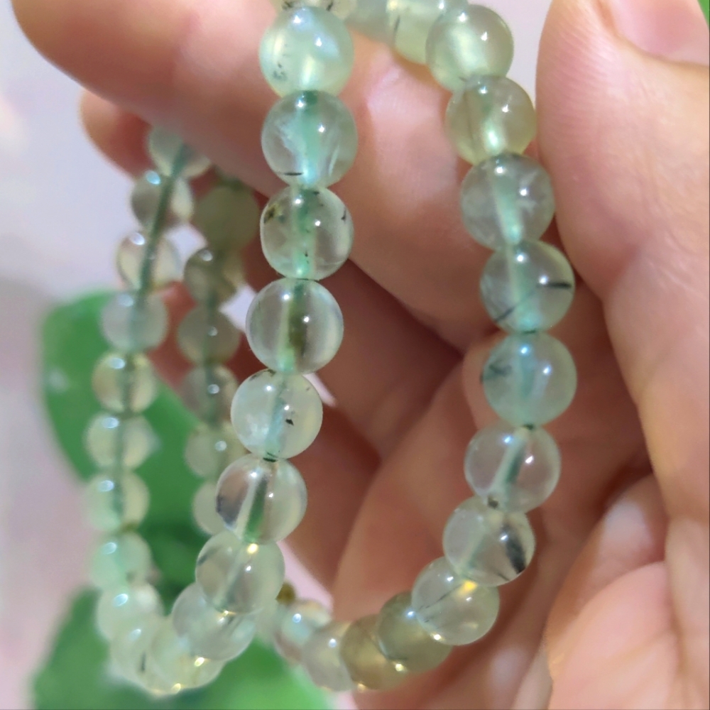 Prehnite bracelet